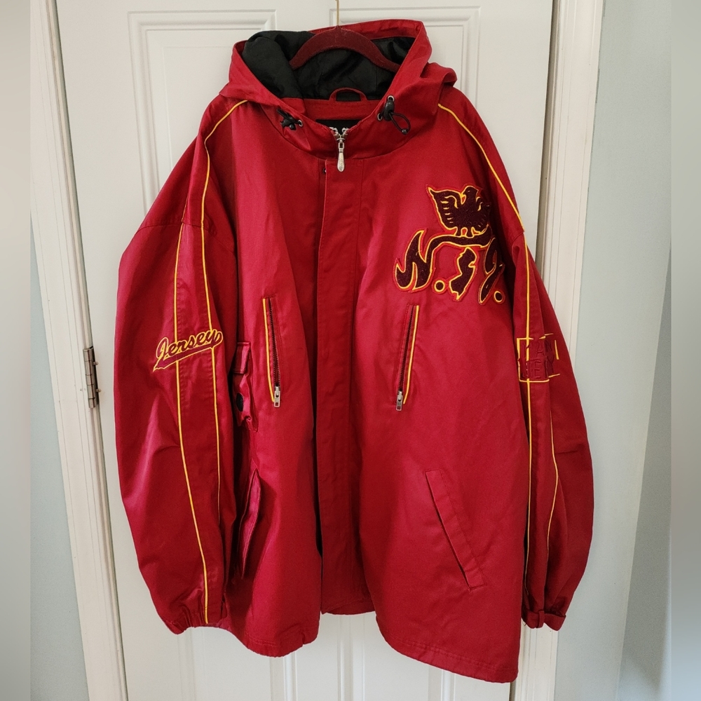 Retro Custom Made Fatty Tuna Men's Sz 4XL Embroidered N.J. Parka Coat Hood Rare